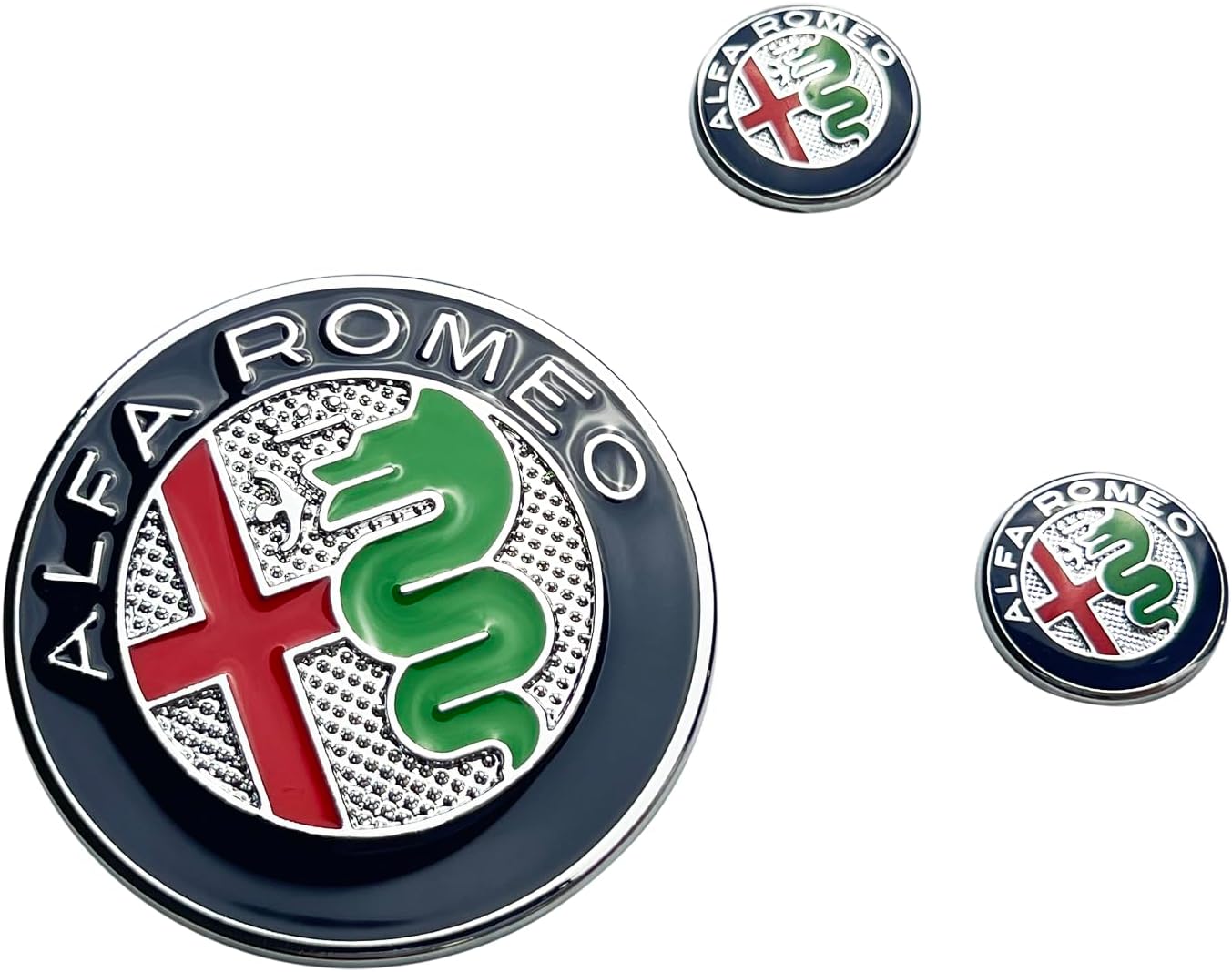 3D Zinc Alloy Car Central Control Console Knob Logo Sticker Decoration Fit for Alfa Romeo Giulia Stelvio (Color)