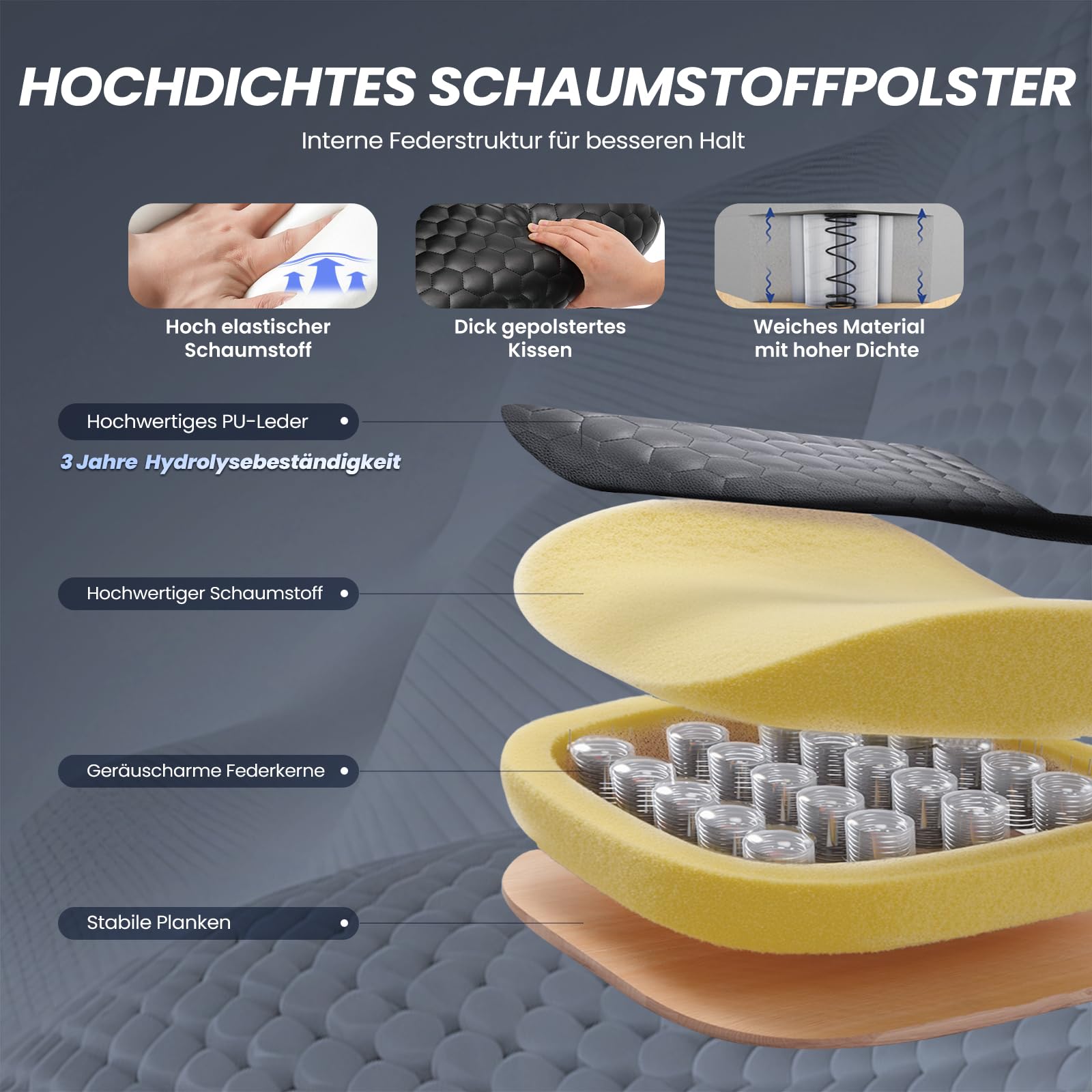 COLAMY Ergonomischer Chefsessel aus Leder mit 6-Punkt-Massage & 3-Stufen-Heizfunktion, höhenverstellbar, verstellbare Rückenlehne, ausziehbare Fußstütze – Büro & Home Office, Schwarz