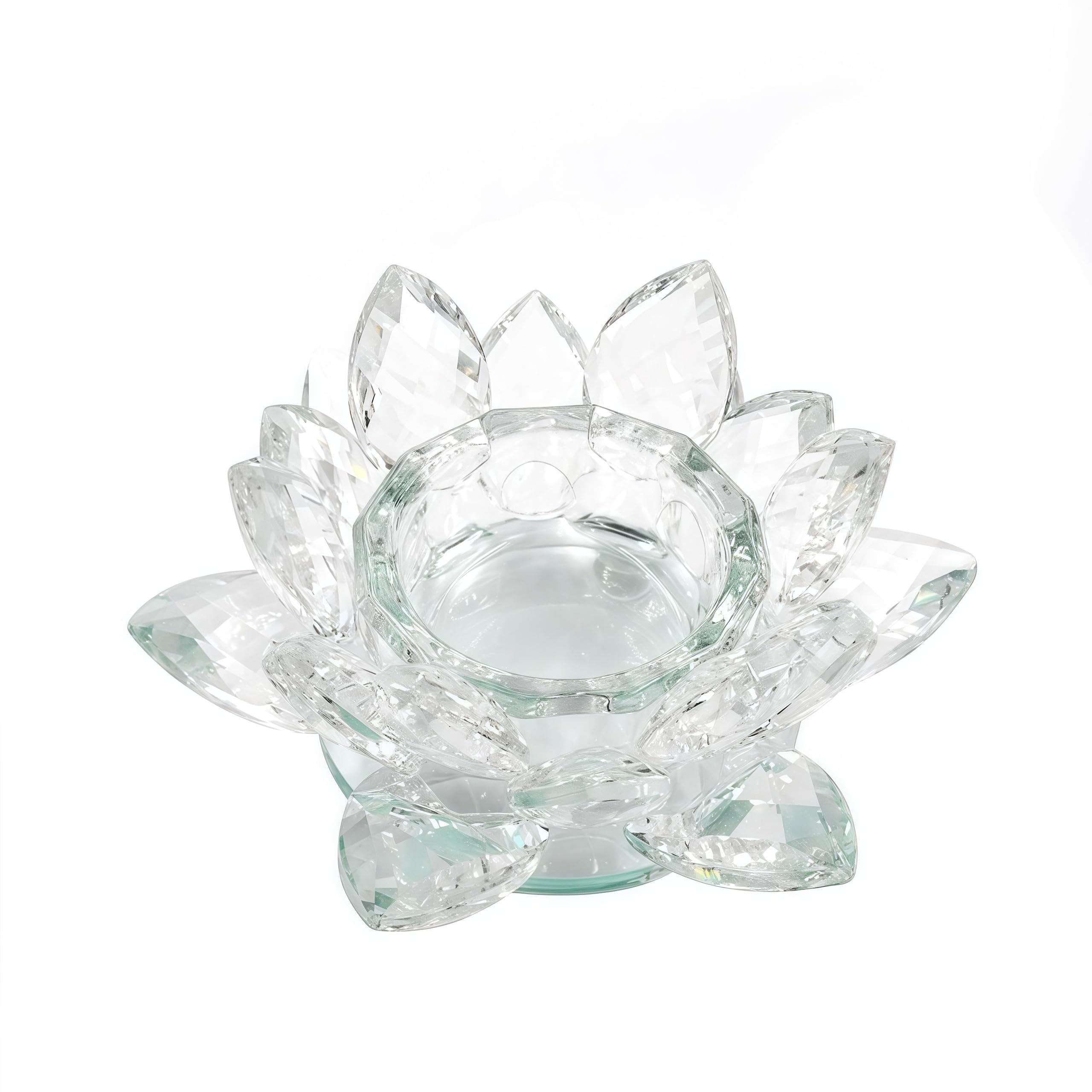 Lotus Kristall Kerzenhalter,Kerzenhalter Kristall Lotus,Lotus Blume Kristallglas Lotusblume Ornamente Wohnaccessoires Handwerk Hochzeiten Dekoration Lotusblume Teelicht Dekoration Hochzeit Tisch