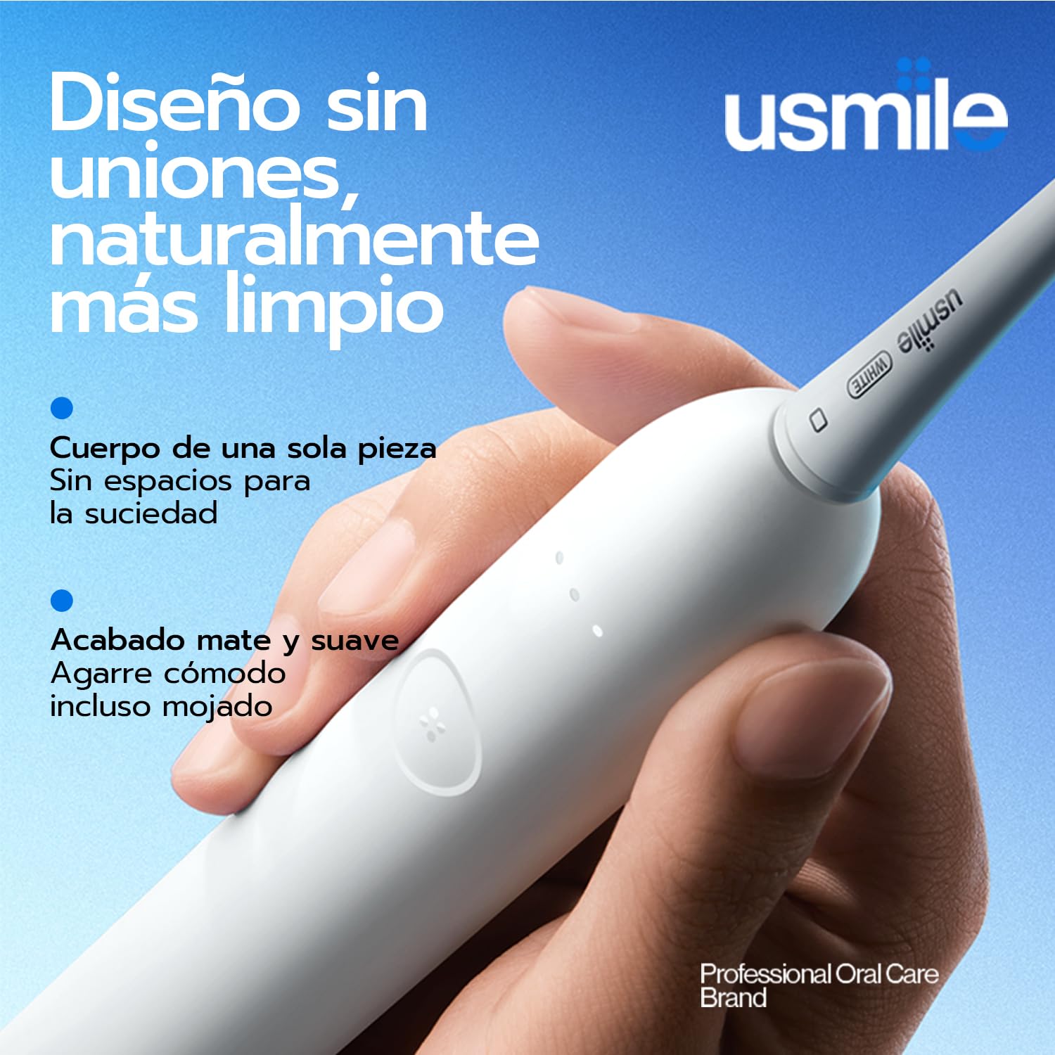 usmile P10S Brosse à Dent Électrique - 3 Modes : Nettoyage Profond & Blanchiment, Autonomie 180 Jours, Tête à Brosse Souple Gencives pour Dents Sensibles, Minuterie Intelligente, 2 Têtes de Rechange