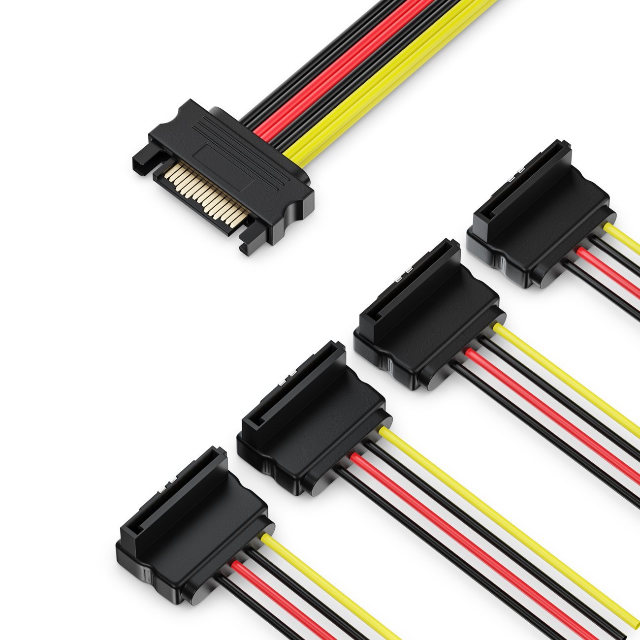 Adattatore Alimentazione SATA Y - 1 Presa A 4 Spine Per HDD SSD - Cavo 15cm DeleyCON - Foto 9