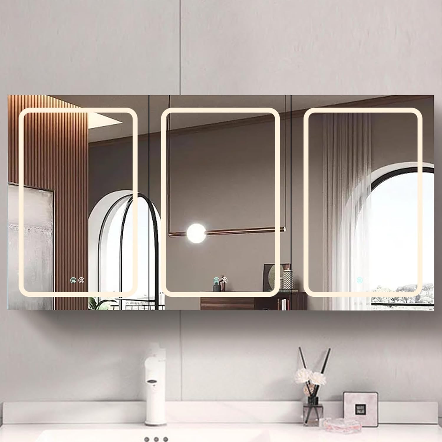 Amazon.com: susici 60x30 inch LED Bathroom Medicine Cabinet Wall ...