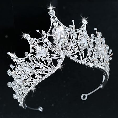 CURASA Prinzessinnen Krone Aus Kristall, Goldfarben – Für Hochzeit, Geburtstag, Kostüme