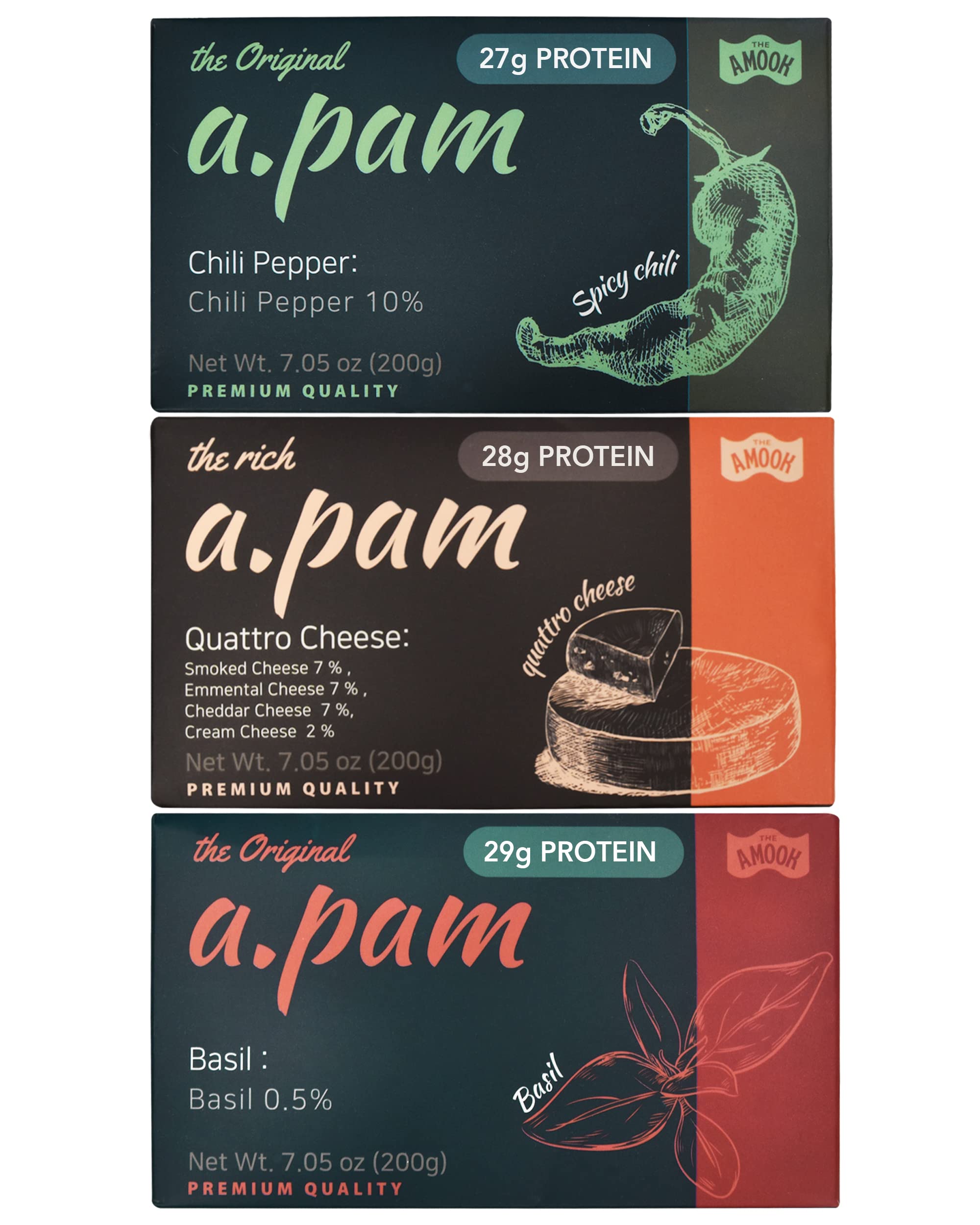 Buy Samjin A.pam Fishcake Basil, Chili, Quattro Cheese Flavor variety
