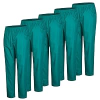 Confezione da 5 Pezzi - Pantaloni Sanitari Unisex Vita Elastica UNIFORMEES Sanitari 5