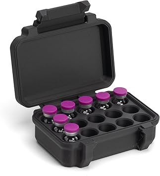 15 Vial 3ml Peptide Vial Case | Rugged Hard-Case With Snap-Lock Latch | Made in the USA