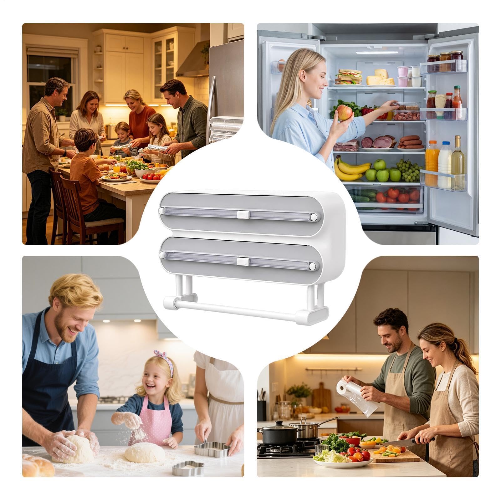 Dispensador Magnético de Papel de Aluminio Organizador magnético de Papel
