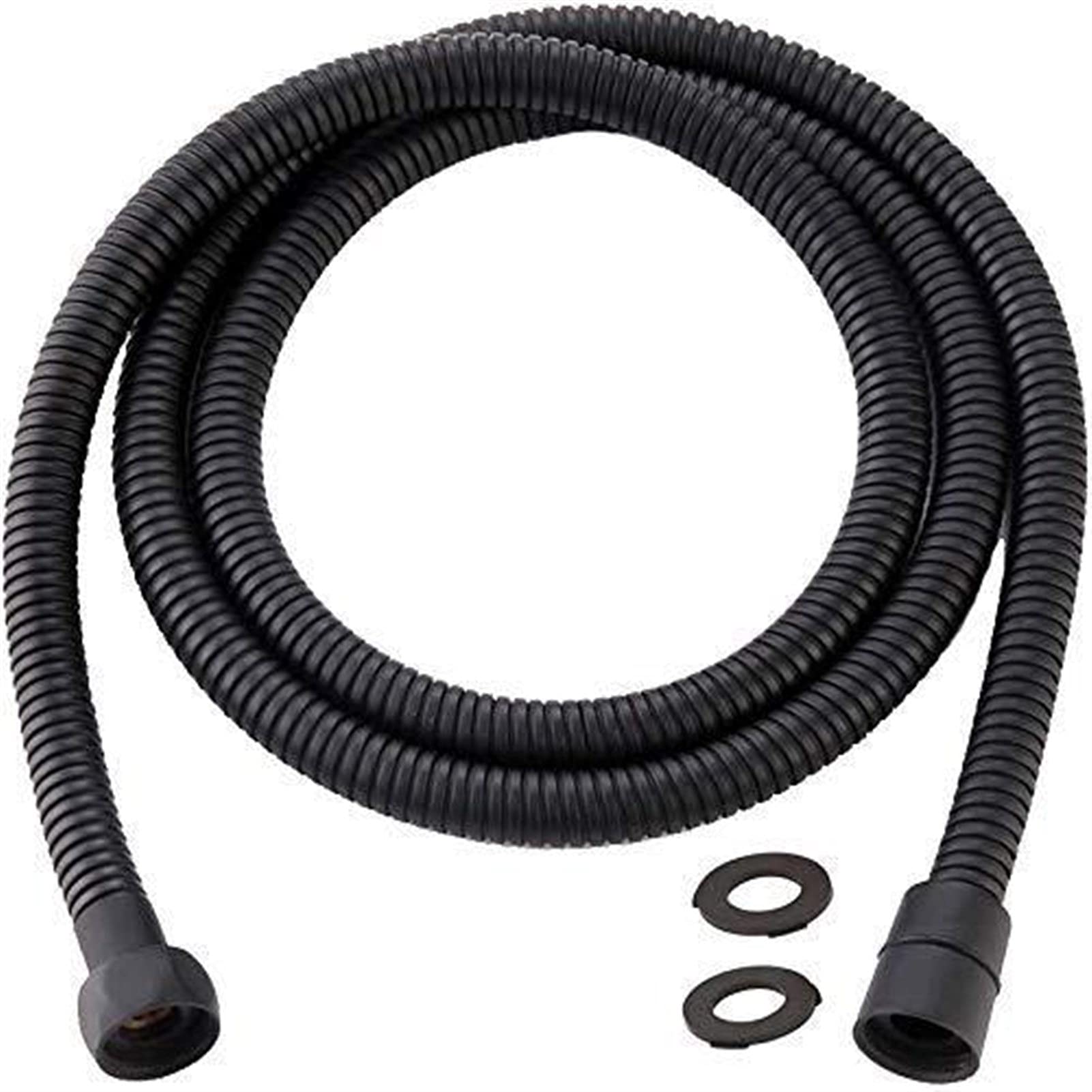 Tuyaux de douche mat noir 200cm flexible anti-torsion pivotant 360