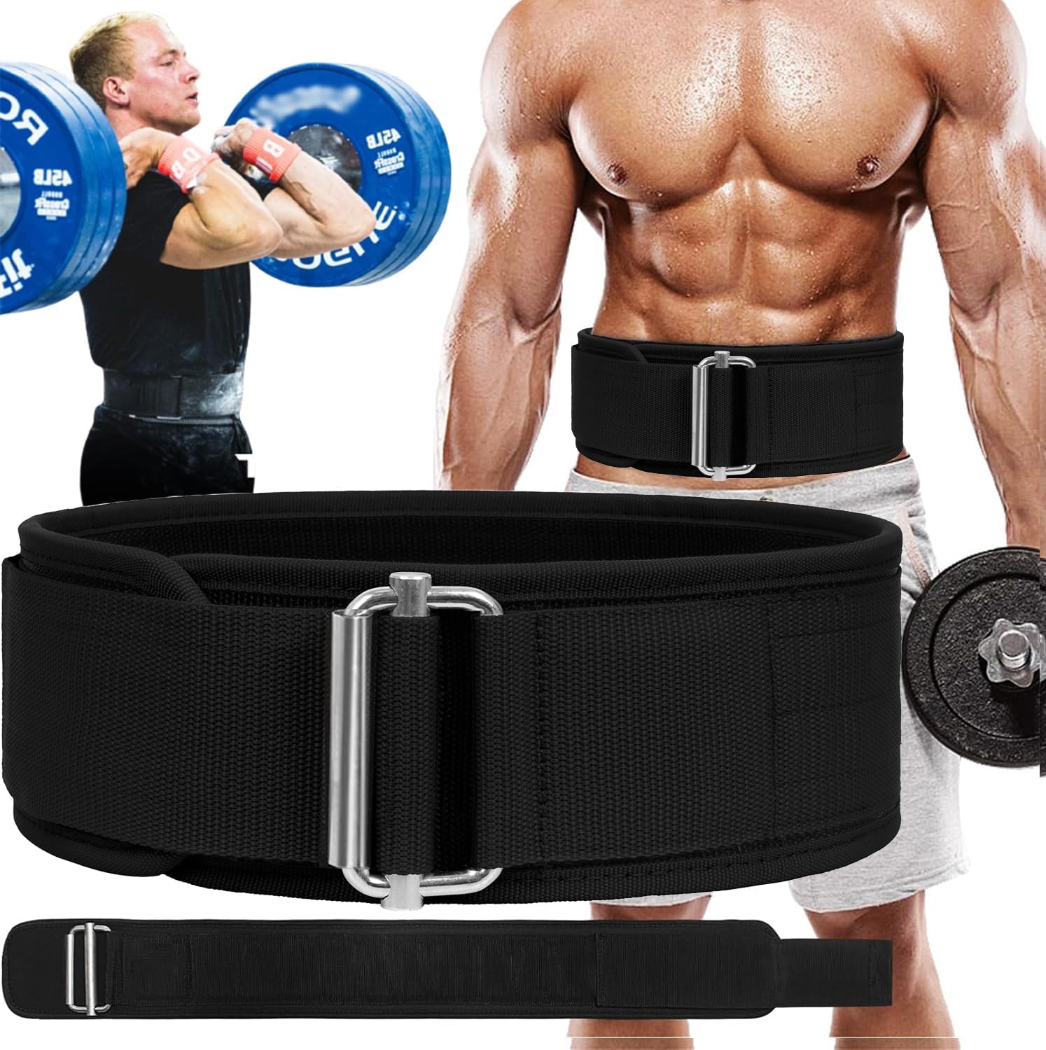 Weight Lifting Belt, Self-Locking Weightlifting Belt, Premium Gym Belt for Men and Women, Professional Powerlifting Belt for Workout Fitness Squats Deadlifts Body building