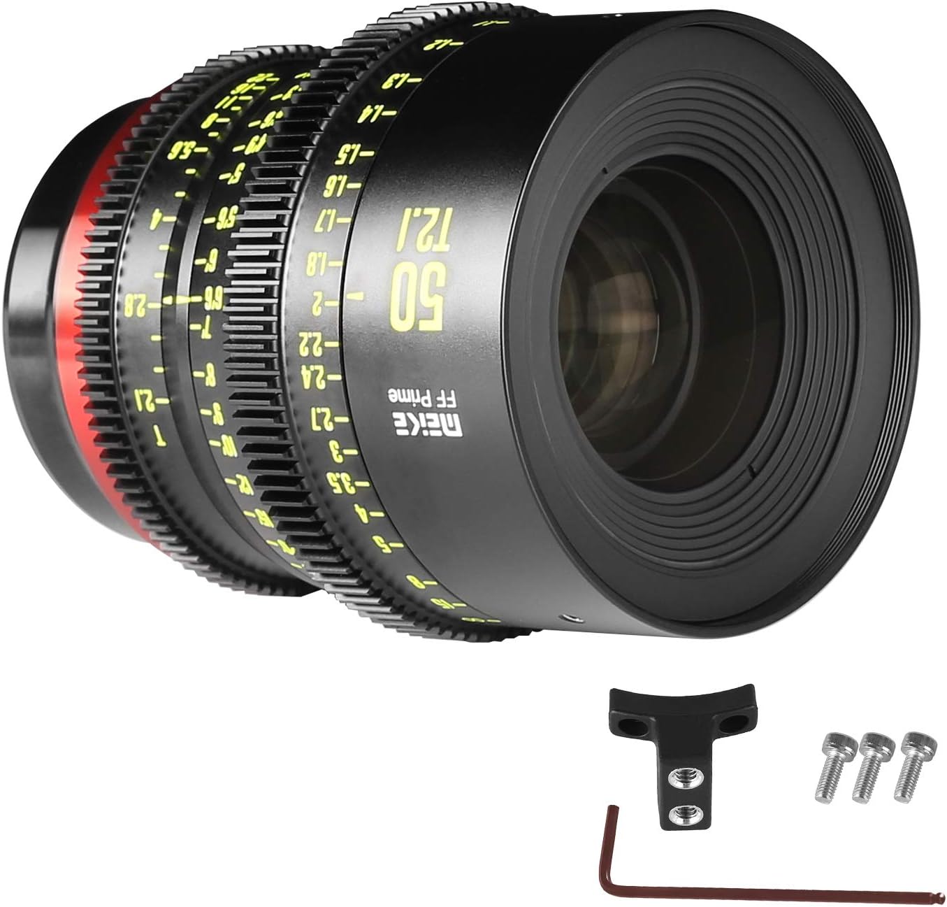 MEKE 50mm T2.1 Full Frame Manual Focus Cinema Lens for Cinema Cameras with EF Mount