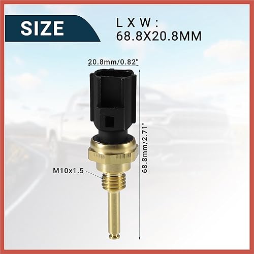 Miniatura 3 de ACROPIX Sensor de temperatura del refrigerante para Ford Escape Durable No.9L8Z6G004C Sensor de temperatura del agua del tono oro partes internas