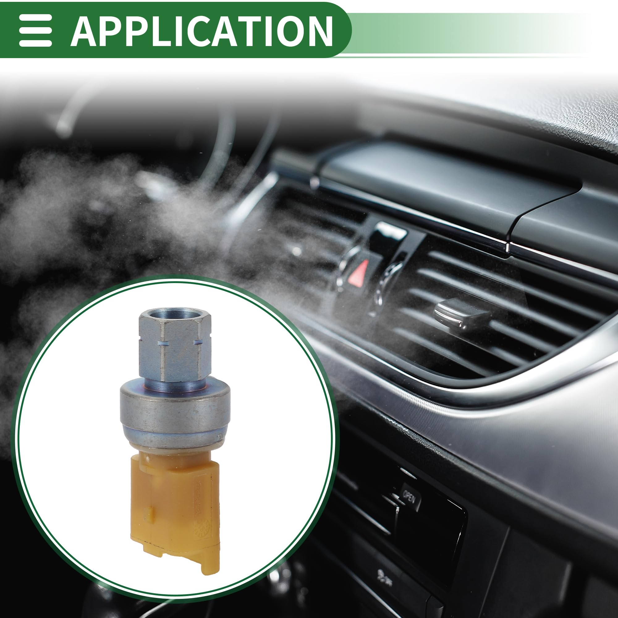 Motoforti Interruptor De Presión Aire Acond. Para Peugeot Partner 08-19 1pc | OE:9673006380, Material:Plástico/Metal, Voltaje:12V, Color:Marrón, Temp:-40-135℃, 3 Pines, Para Peugeot 5008, Reemplazo