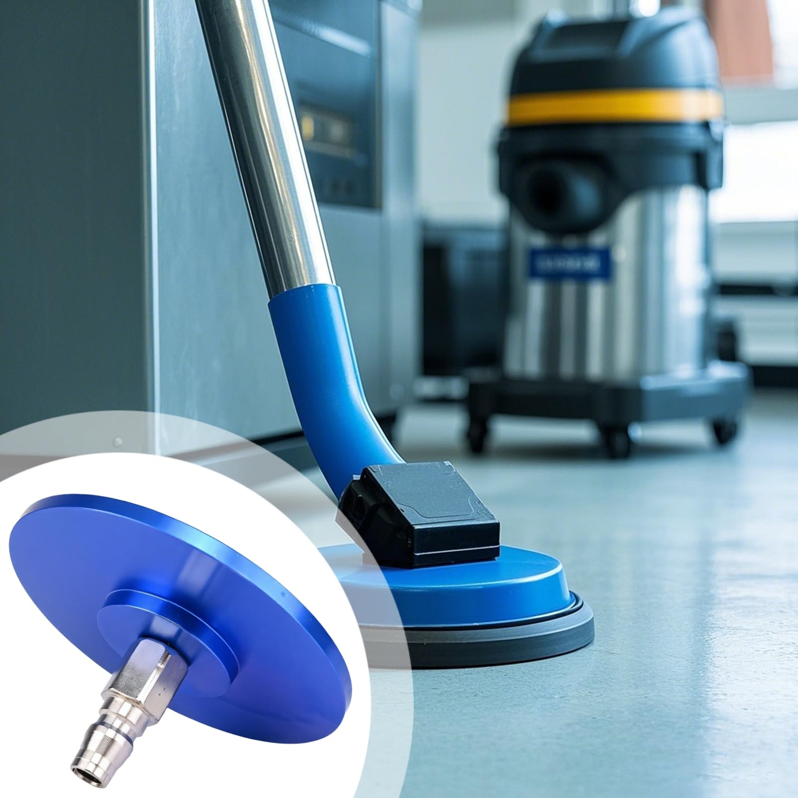 Bosreroy Vakuum-U-Lock-Saugnapfanschluss, Aluminiumarmatur für Luftschläuche, schnelle Einrichtung und Metalladapter, 10 cm, Blau