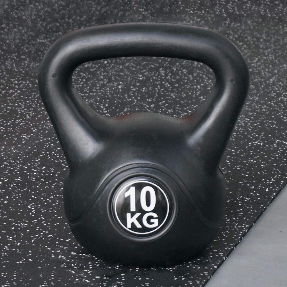 Vivol Kettlebell 10kg Vinyl - hantla kulista treningowa z premium powłoką z tworzywa sztucznego i wypełnieniem cementowym - Do siłowni, crossfitu i fitnessu w domu