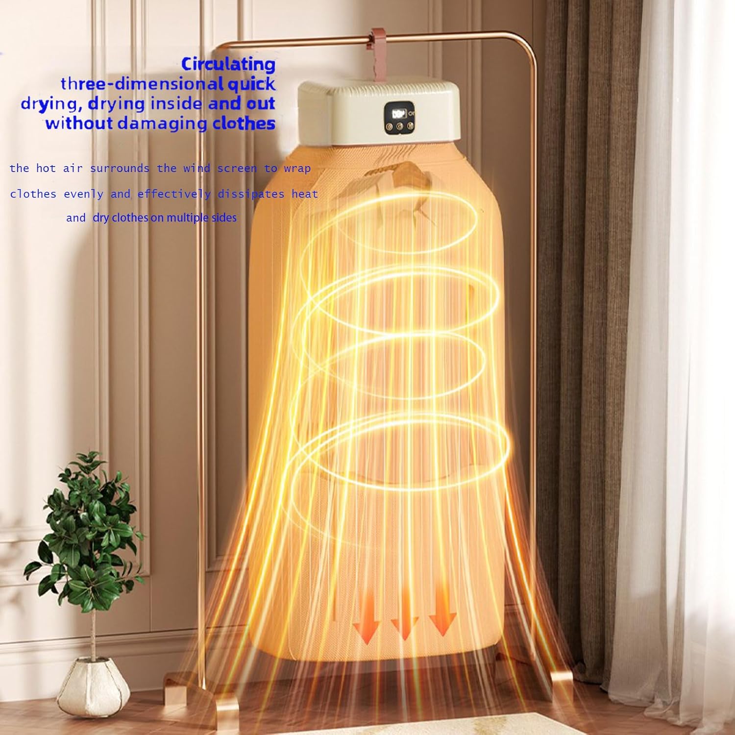 Portable dryer - suitable for apartments, RVs, travel, and dormitories, mini/compact dryer with adjustable timer, quiet and fast, worry free settings, 600W