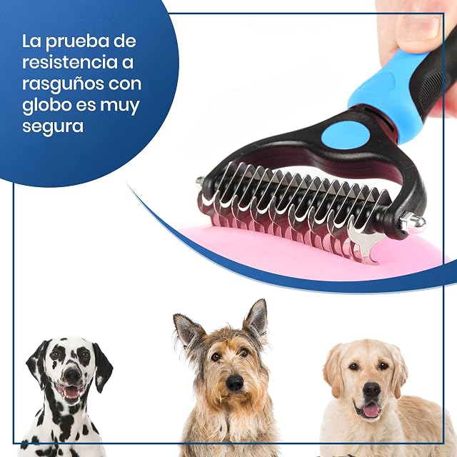 Foto 5 de 8 de Candure Peine Perro y Cepillo Gatos Quita Corto Pelo Muerto de Mascotas Acero Inoxidable 17+9 Dientes…