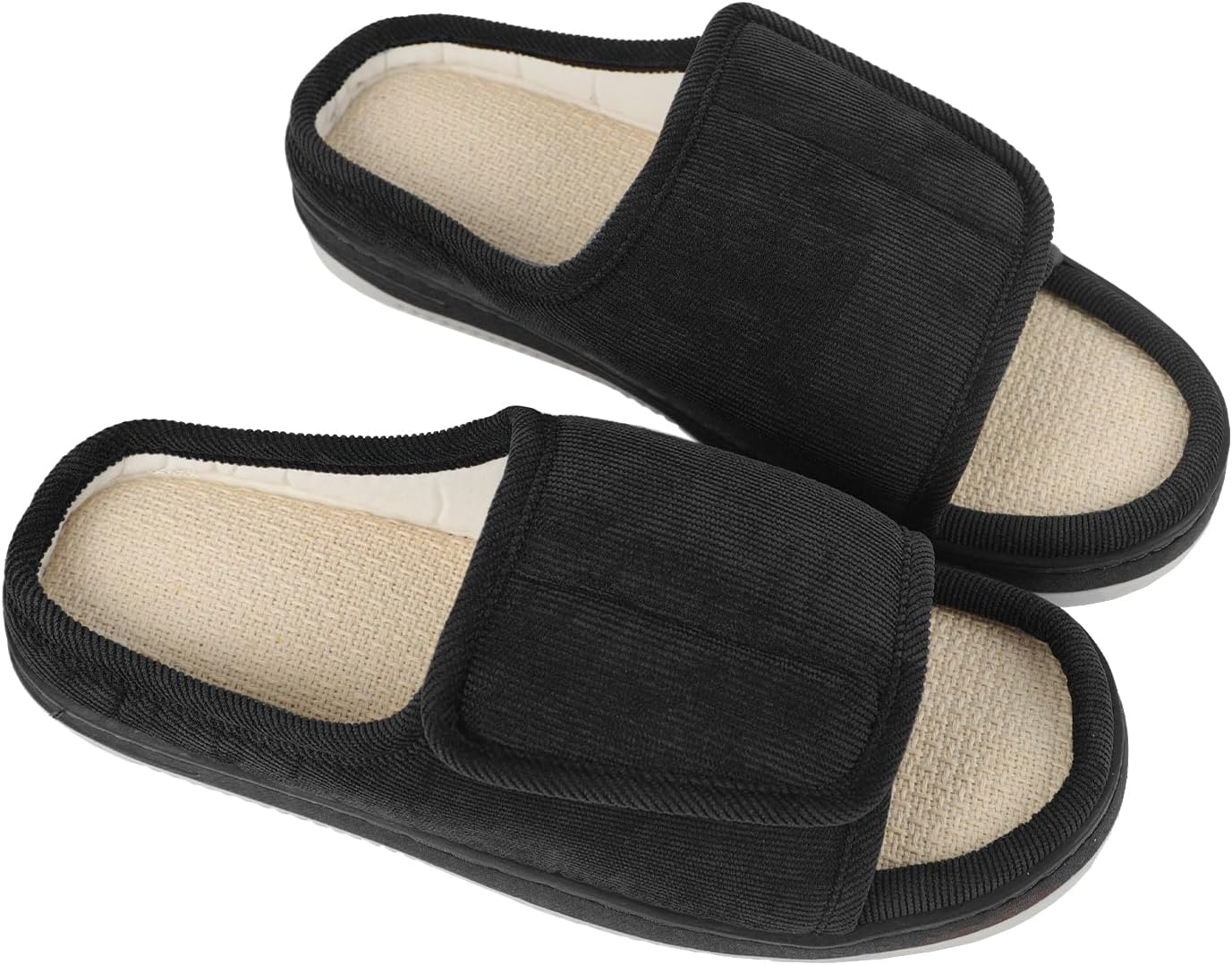 OhMill Diabetic Slippers for Mens Open Toe Slippers Men