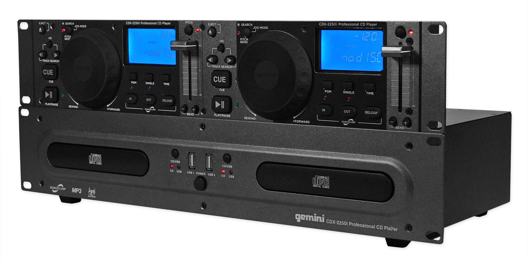 Amazon.com: Gemini CDX-2250i Pro DJ Dual Two Deck Rack Mount CD