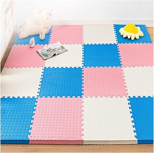 Tapete de juego de espuma entrelazada, varios colores de EVA suave, tapetes de juego para habitación, área de juego de suelo, 1.0/1.2/2/1.0 in de