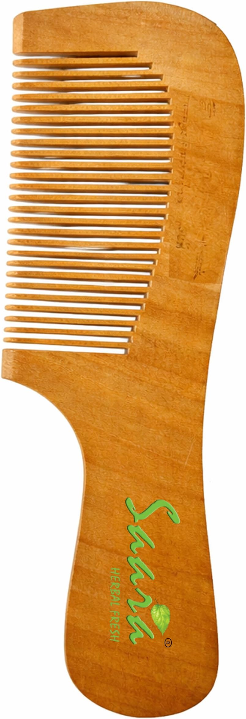 Neem Wood Hair Comb | Eco-Friendly Wooden Comb for Men & Women | Size: 7 × 3 Inches