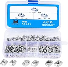 120 Pcs T Nuts T Shape Nuts T Groove Nuts M3 M4 M5 T Slot Nuts Hammer Head Tightening Nuts High Hardness Long Life