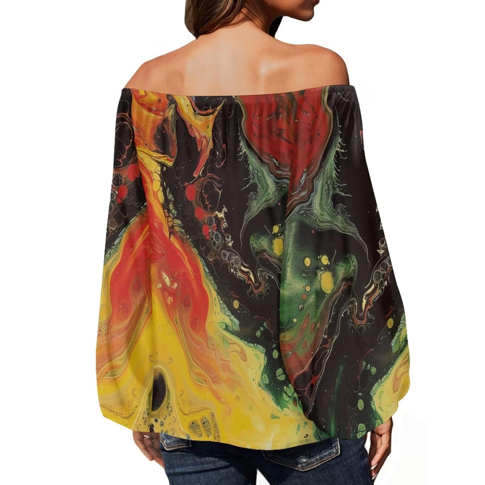 Abbigliamento Rastafarian Abbigliamento Rastafarian Rasta Lion Top Plus Size Off The Spalle S-4XL