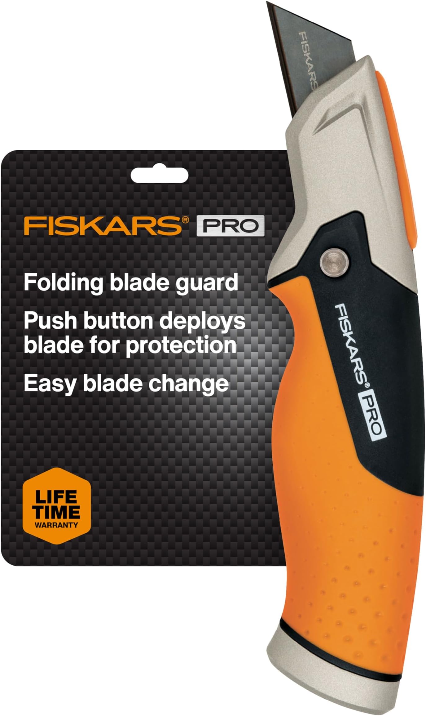 770010-1001 Pro Utility Knife, Fixed, Orange/Black