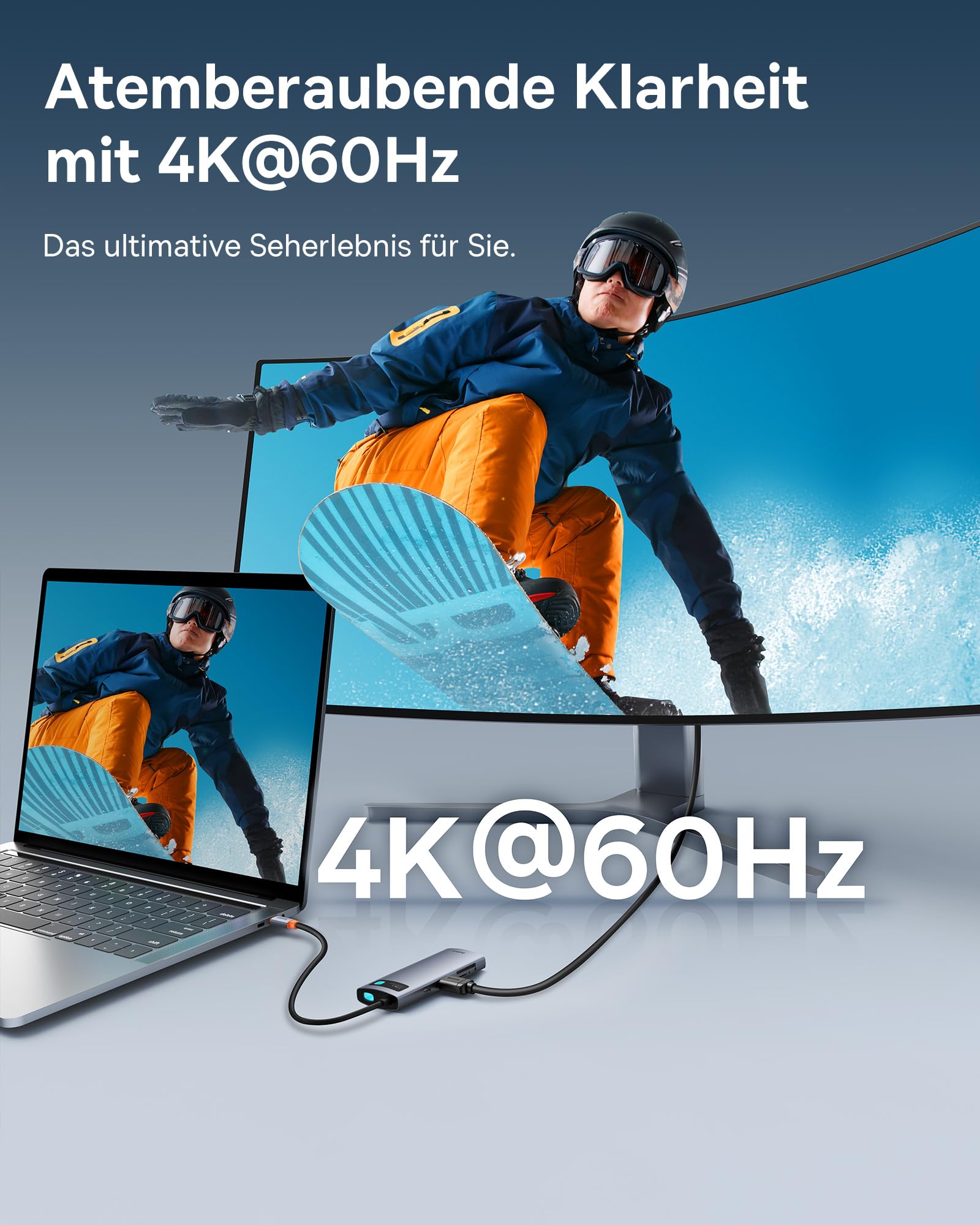 Baseus USB C Hub 7 in 1 Adapter mit 4K@60Hz HDMI – Bild 3