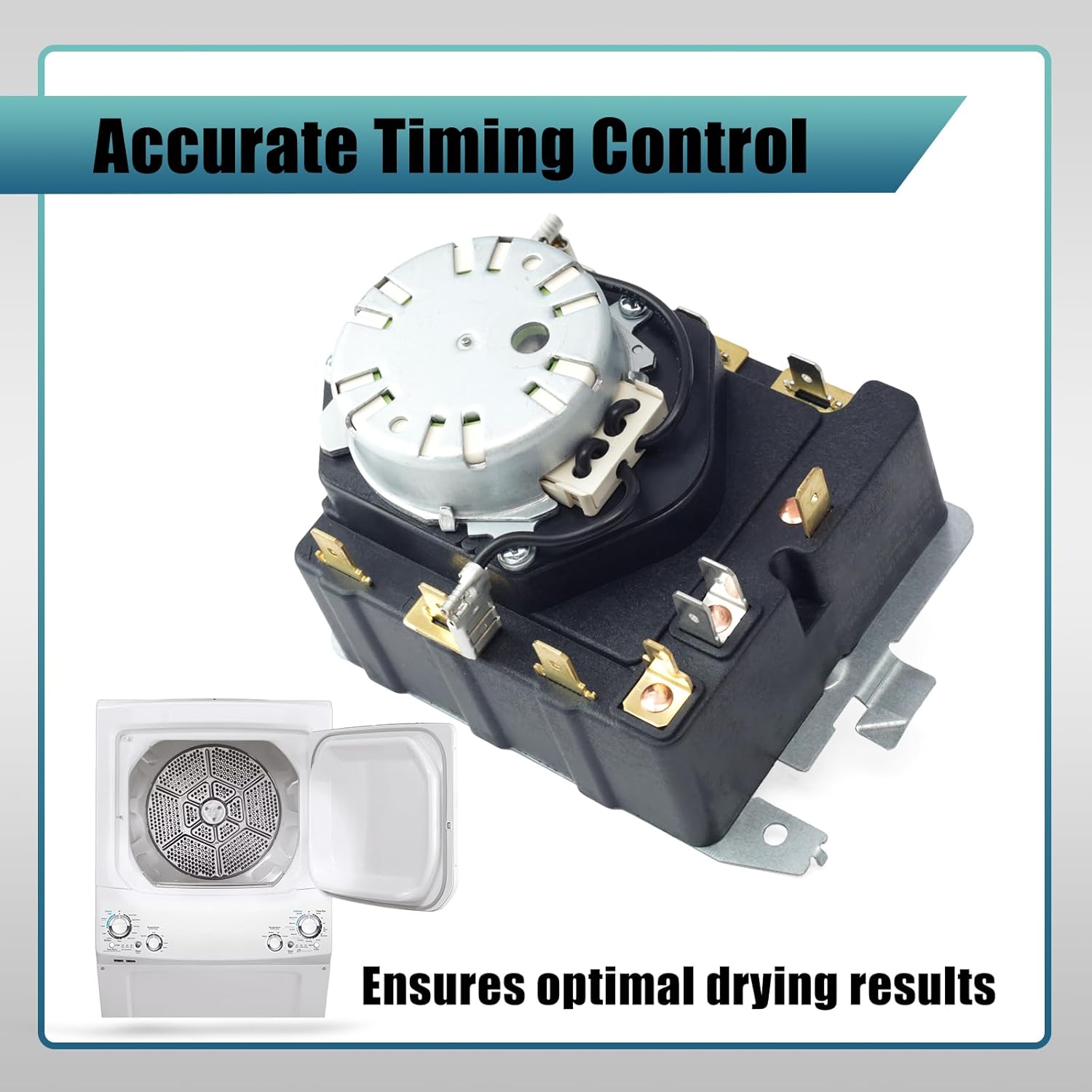WE04X22654 Dryer Timer Replacement for GE for Kenmore Dryer, Replace WE4M521 EAP11721520 234D1296P017 TMD1TM26 PD00034552 4248297 AP5983860 PS11721520
