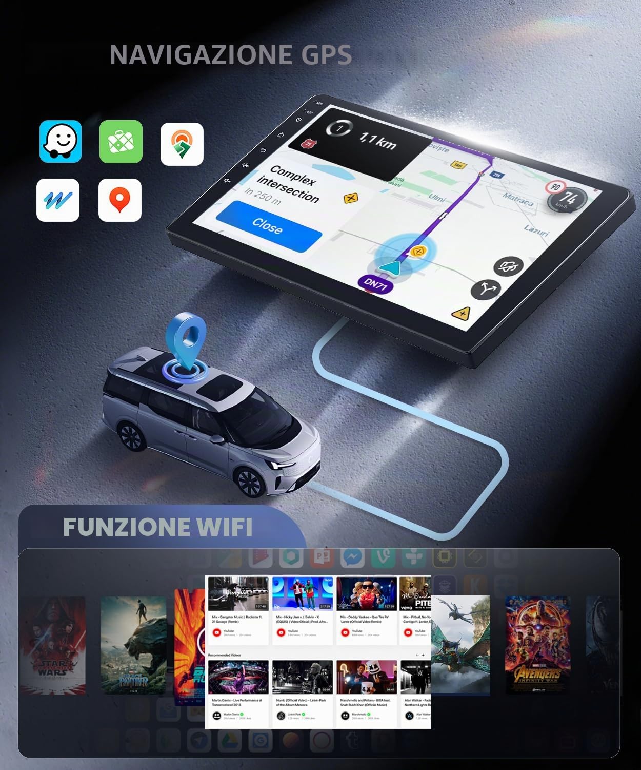 VECHTEL 8 CORE 6G+128G Autoradio Android 15 per Toyota Aygo/Peugeot 107/Citroen C1 2004-2014, 10.1'' IPS HD Schermo Tactile co Carplay Android Auto senza Fili DSP GPS Wi-Fi USB Bluetooth FM RDS Camera