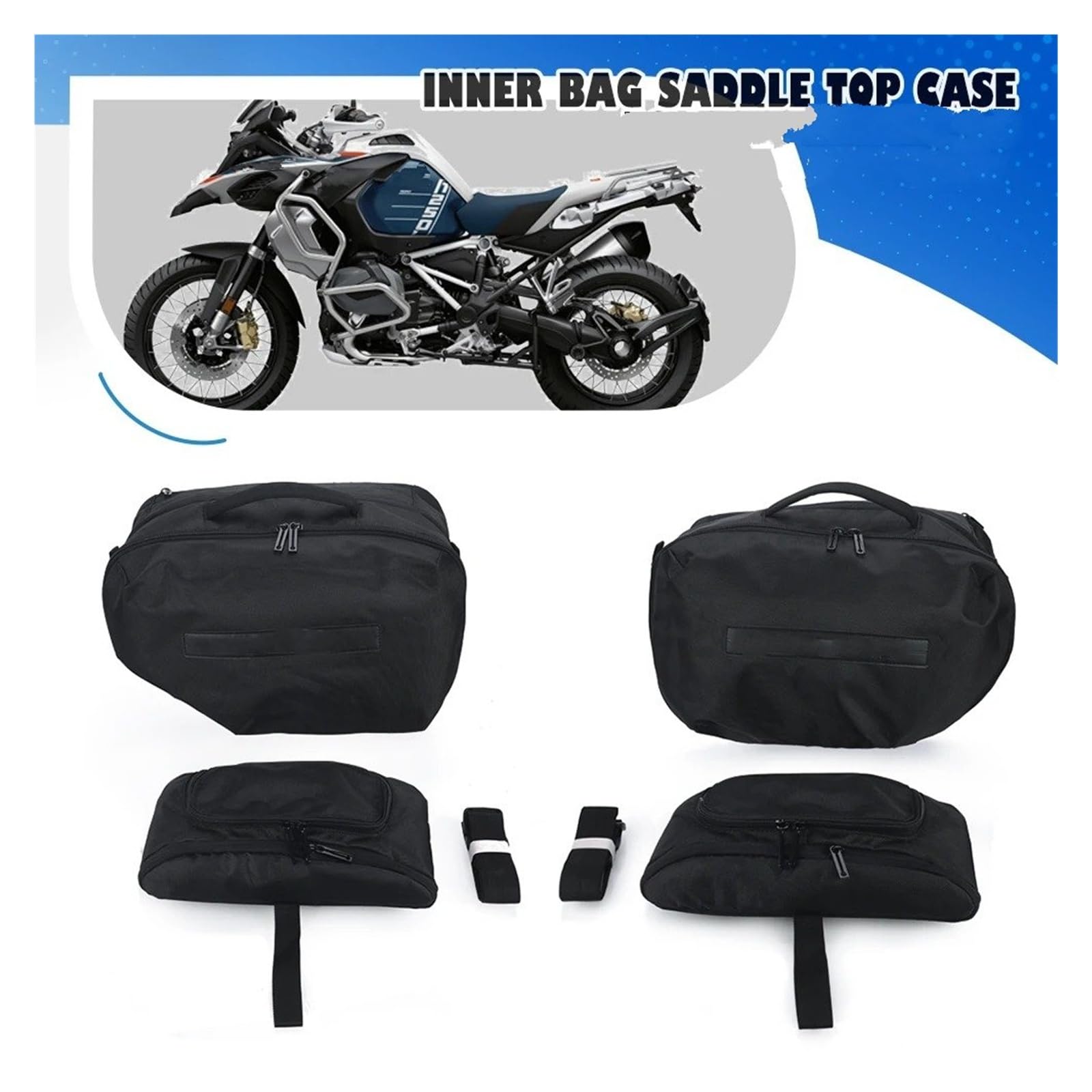 Motorrad Hecktasche Für R1300GS 2023-2025 Motorrad Koffer Innen Tasche Seite Fall Pannier Sattel Tasche(A Set)