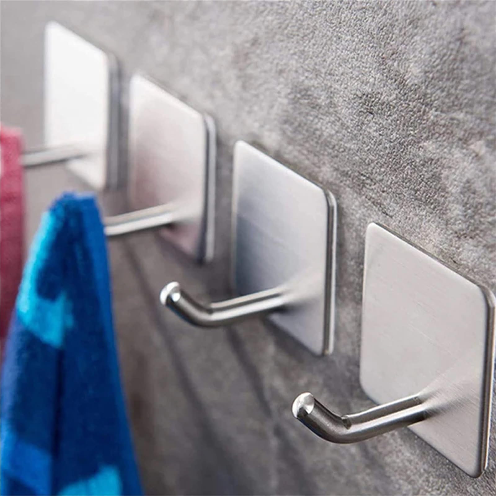 ganci adesivi Ganci da parete in acciaio inossidabile 304, autoadesivi, for chiavi, borse, vestiti, bagno, cucina, accappatoio, asciugamani, organizer(Sliver-8pcs)