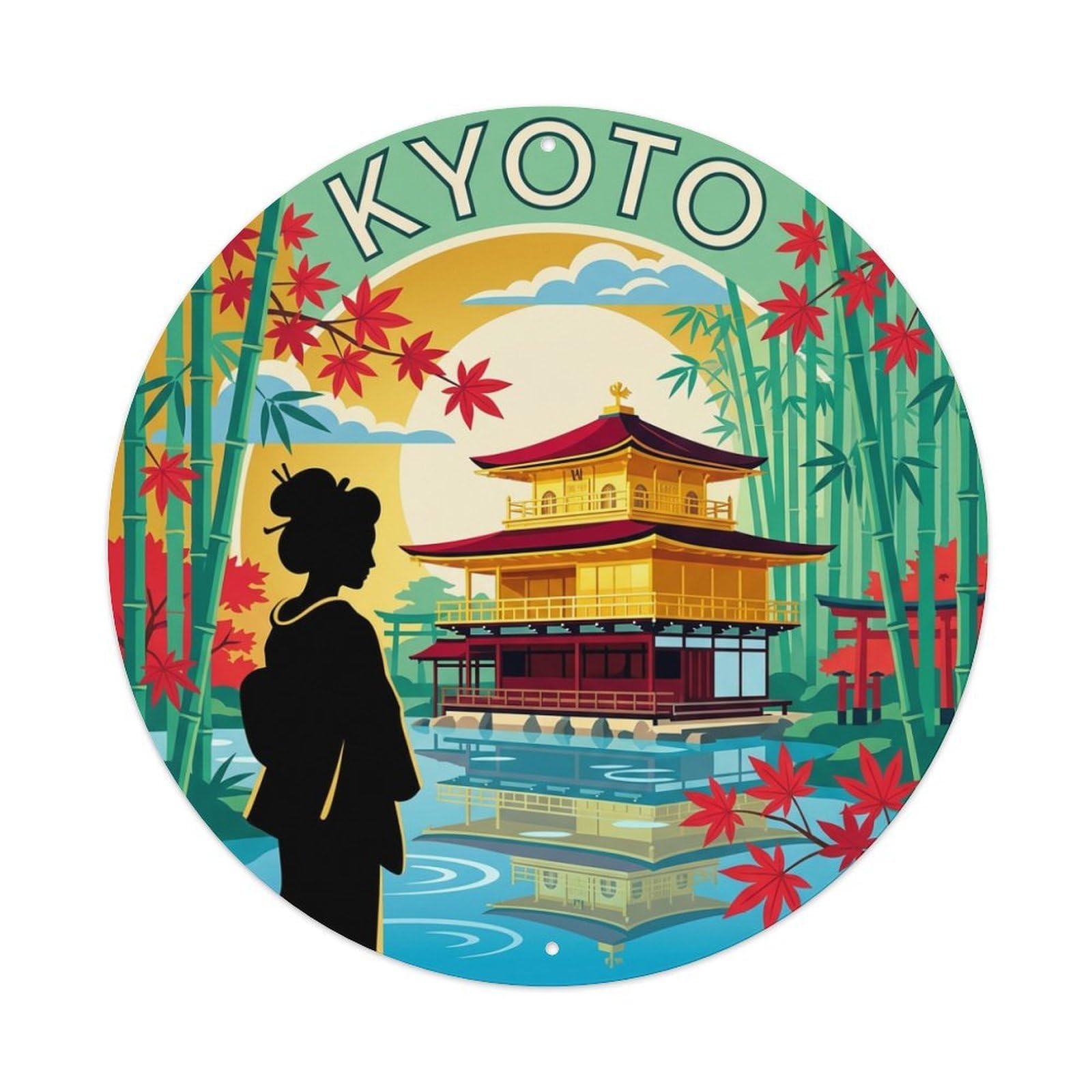 Retro Travel Japan Kyoto Metal Tin Sign