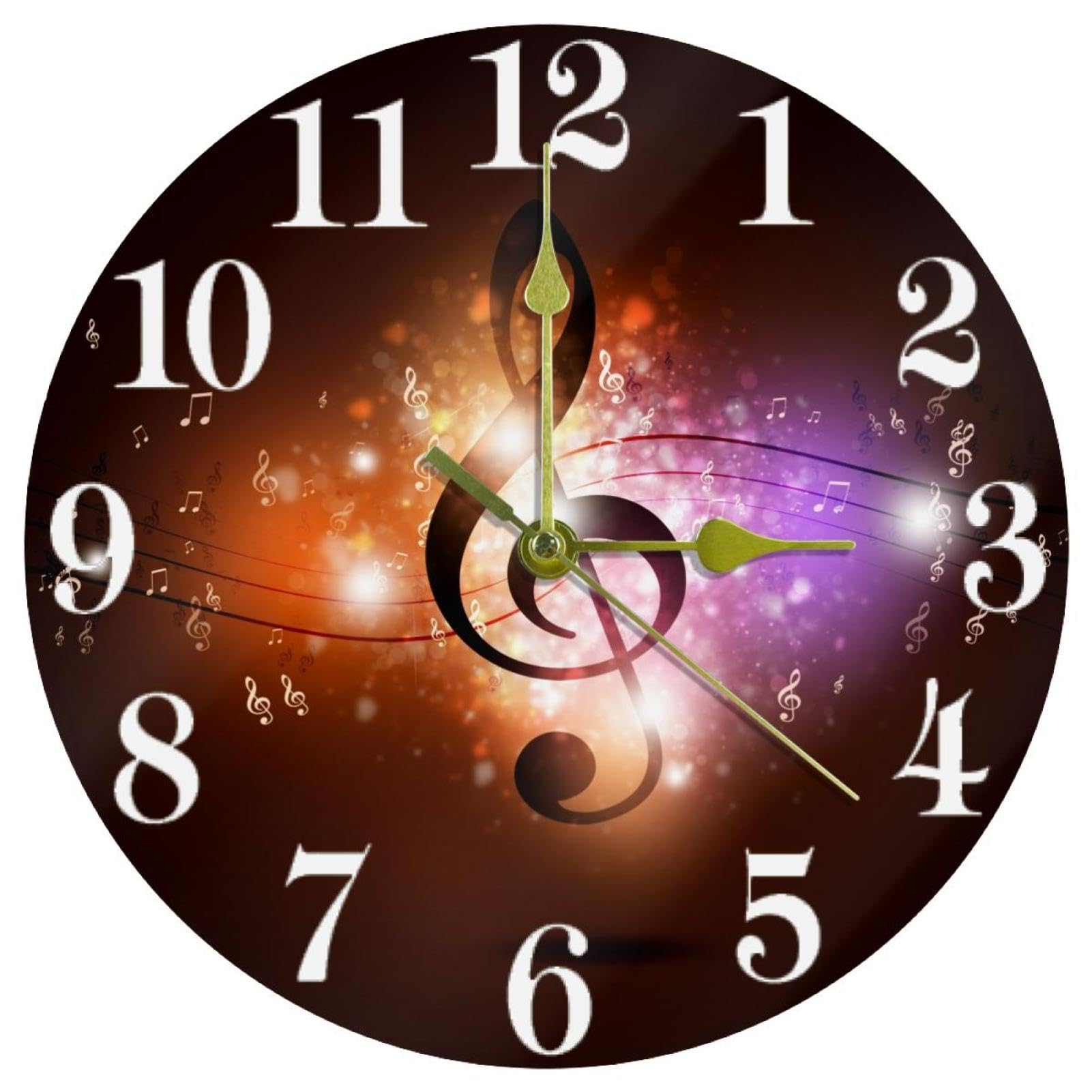 Horloge murale quartz silencieuse Glisten ronde sans tic-tac pour maison