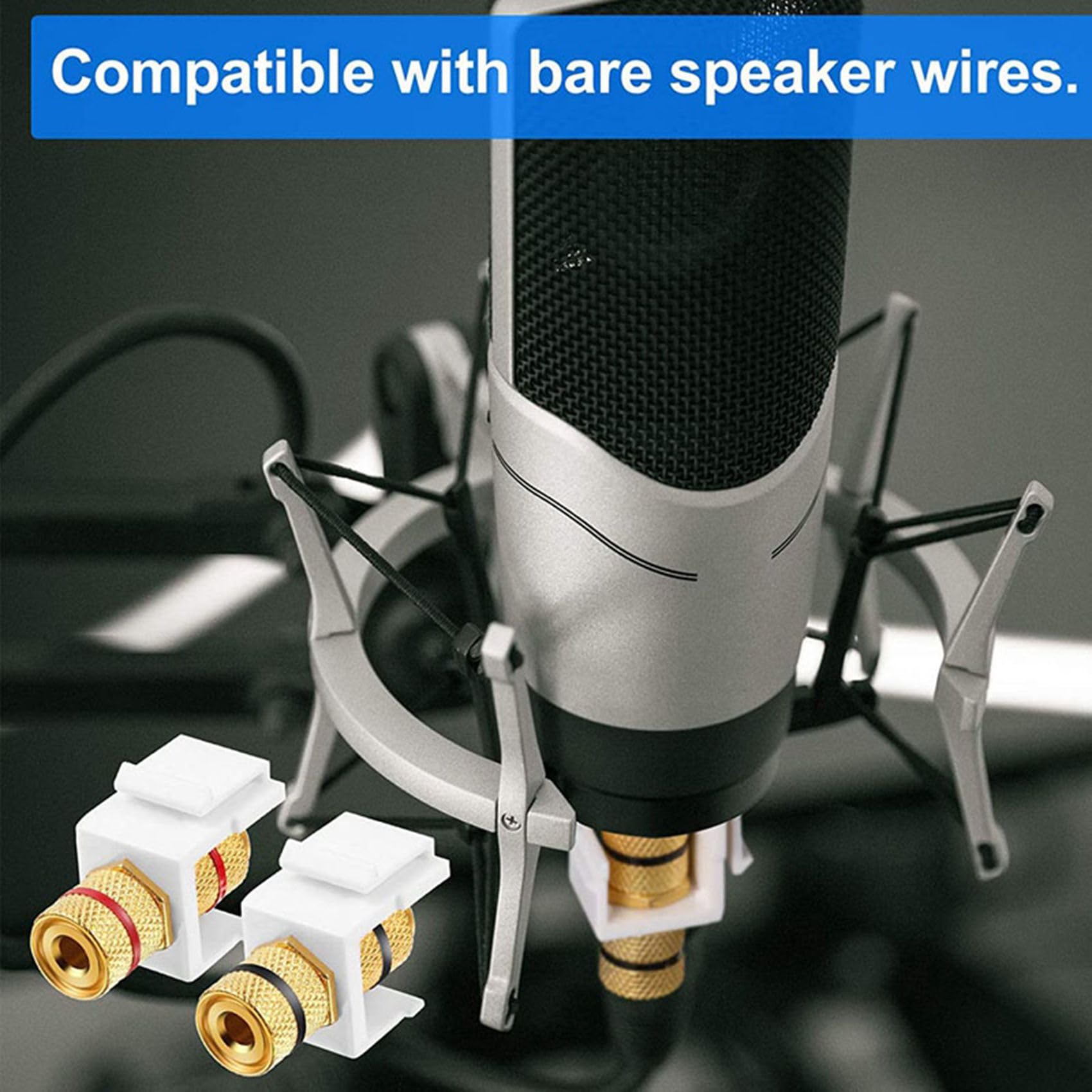 36 Sztuk Banana Jack Binding Post Jack Insert, Czarne i Czerwone Pierścienie Audio Speaker Złącze Śruby