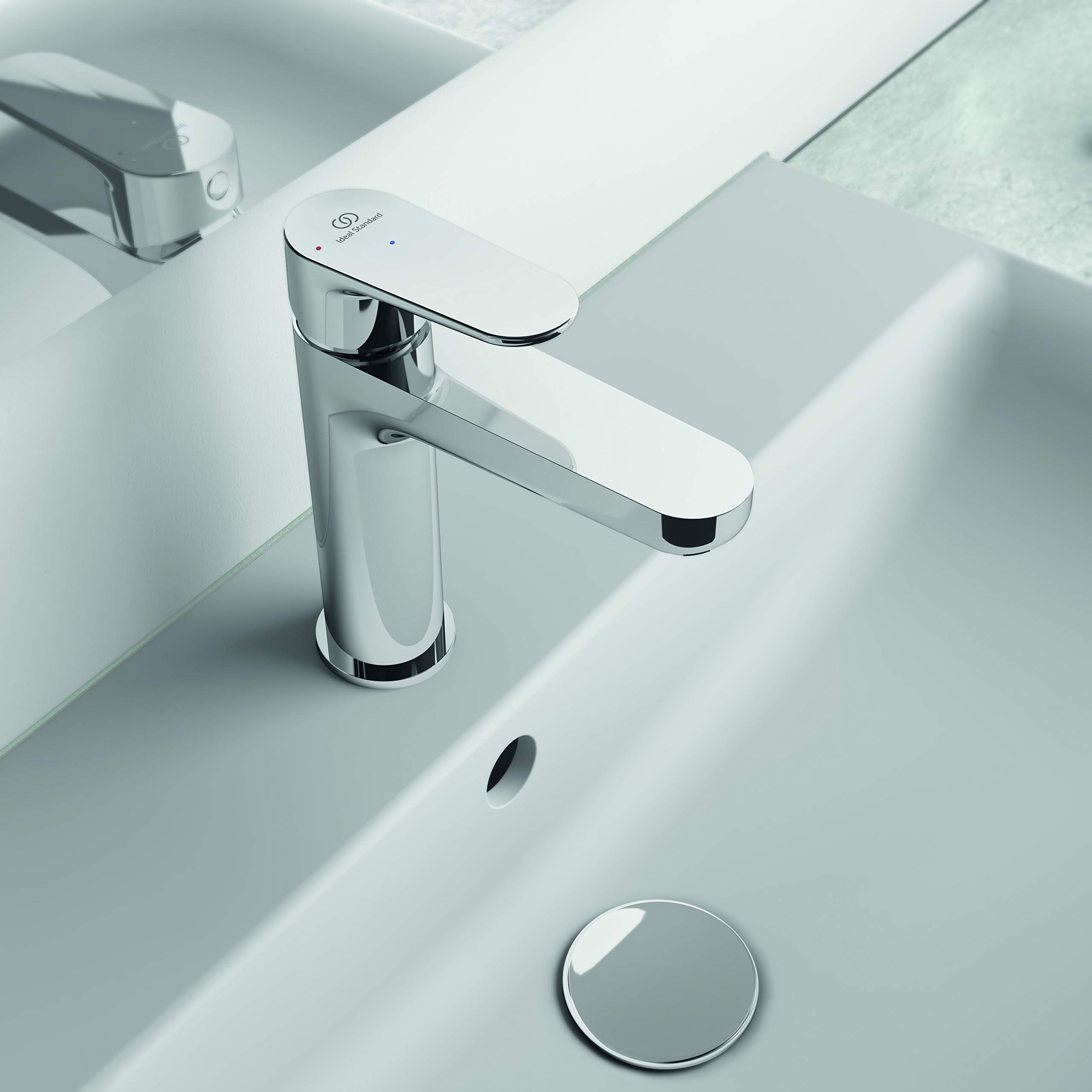 Ideal Standard - Cerafine O, Miscelatore monocomando grande per lavabo, Cromato