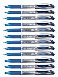 Pentel EnerGel Deluxe Liquid Gel Pen, Bold Line, Metal Tip, Blue Ink, Box of 12 (BL60-C) – view 1