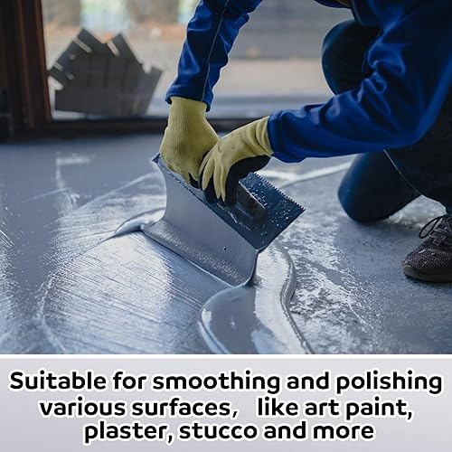 Miniatura 6 de Lasnten Juego de 3 palas de yeso veneciano pulido de acero inoxidable para pintura artística, enlucido, acabado, herramientas manuales de hormigón,