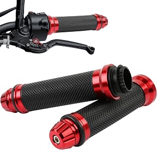 DREAMIZER 7/8 Handlebar Grips Non-Slip Motorcycle Grip w/Throttle Handle Grips Cable Clamp Compatible with Harley Honda Yamaha and More