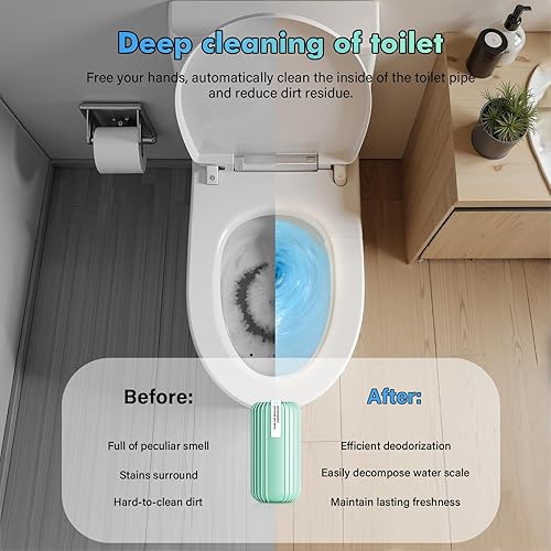 Miniatura 6 de Acina Limpiador de inodoro de 2 piezas para baño limpiadores de inodoros profesionales para inodoro, limpieza de tanque de gota, ecológico, potente