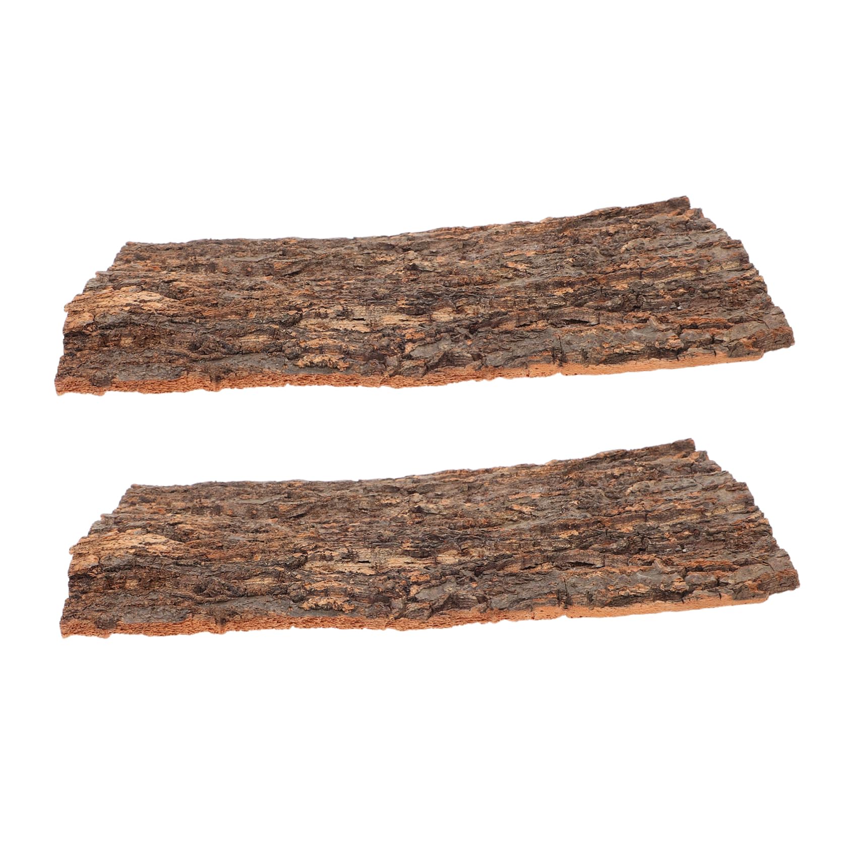 PartyKindom 2Pcs Natural Tree Bark Reptile Platform for Terrarium Decor Climbing Tree Bark for Snakes Lizards Spiders and Tortoises Durable and Safe Habitat Accessories