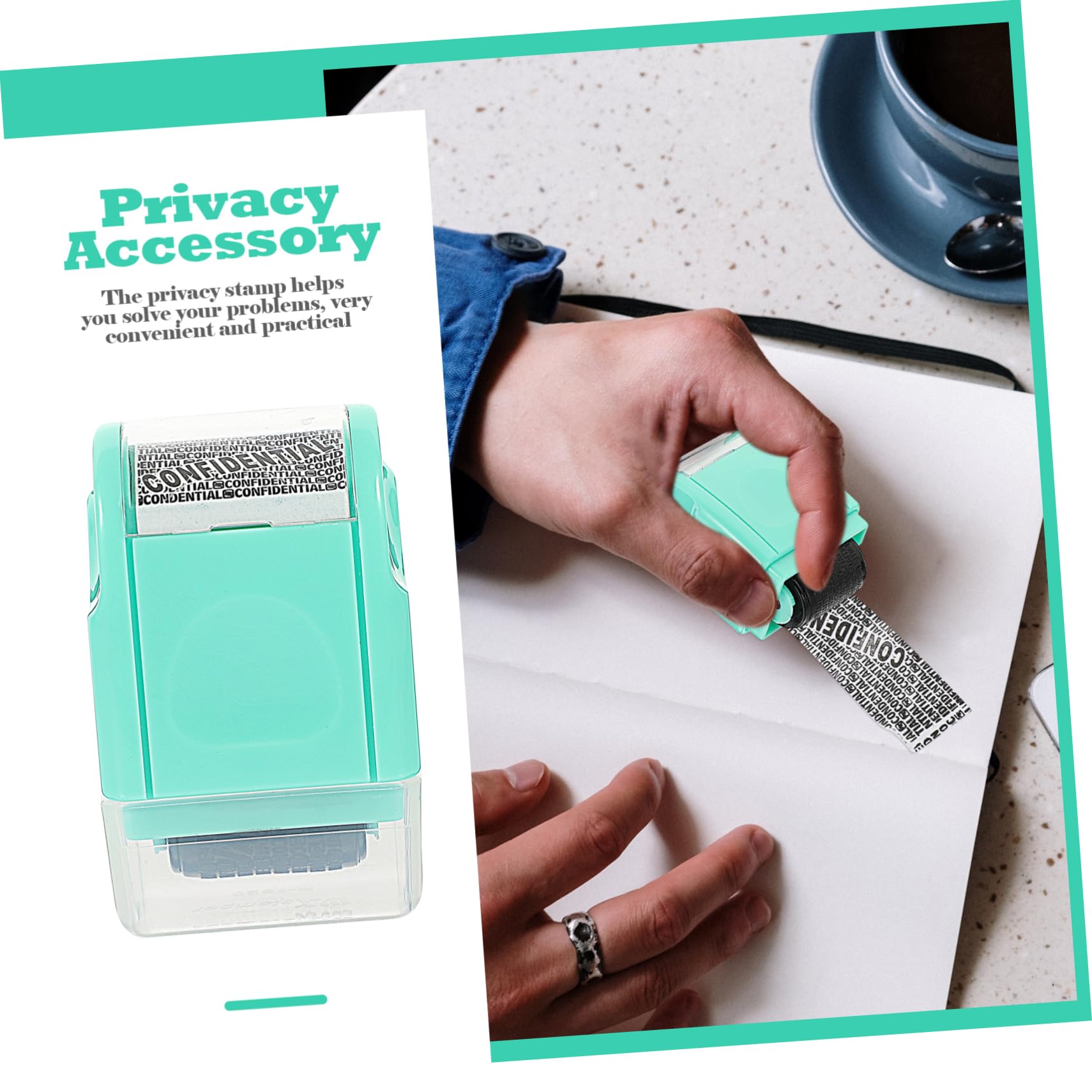 VILLCASE 4 Pezzi Di Timbro A Per Indirizzo Id Conveniente Per La Privacy Dell'identità