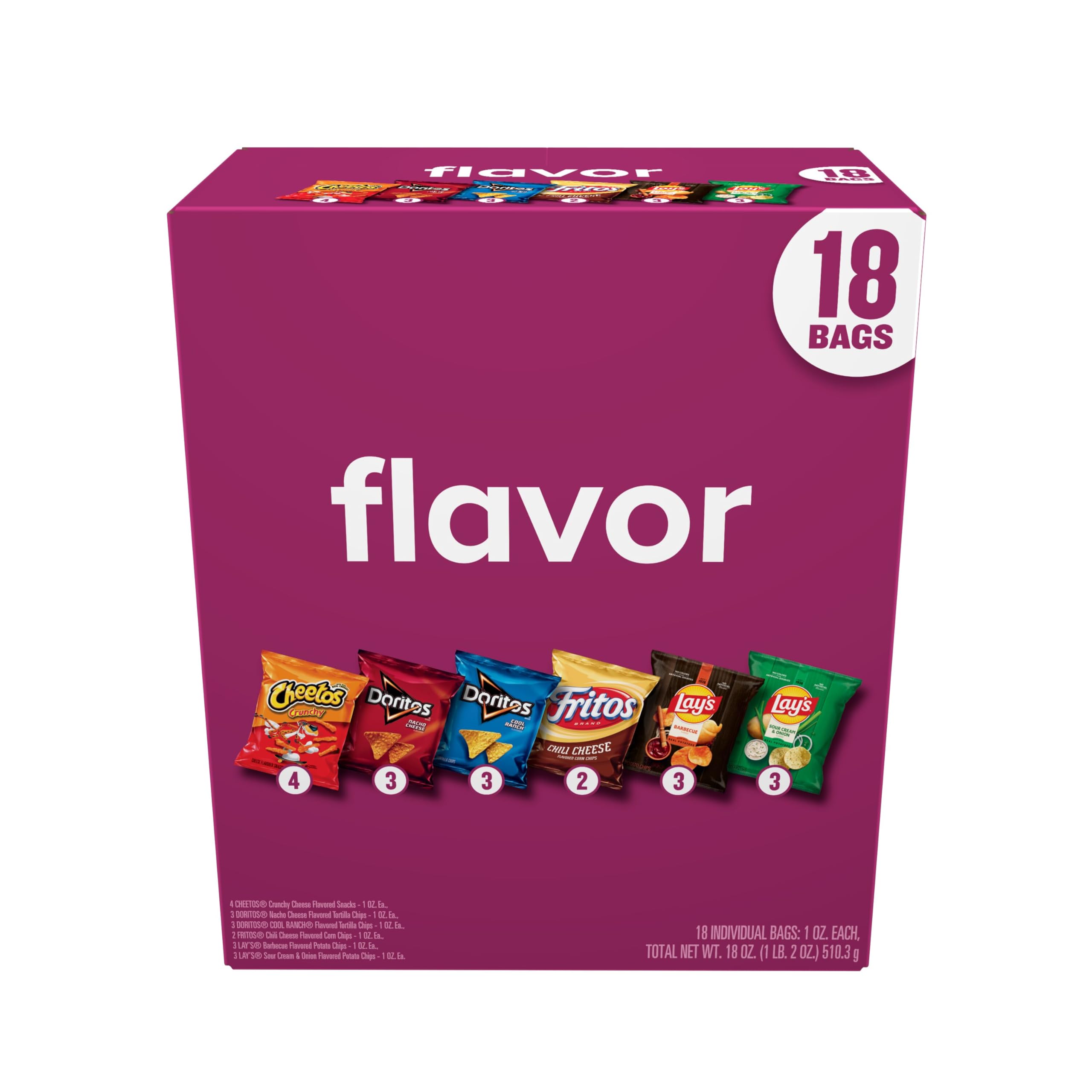 Flavor Mix Multi-Pack 18 Ct, Frito-Lay, 16 Ounce