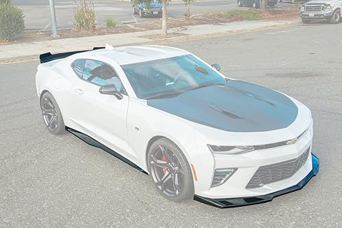 Repuesto para Chevrolet Camaro SS 2016  ZL1 estilo ABS plástico negro mate divisor lateral y alerón trasero