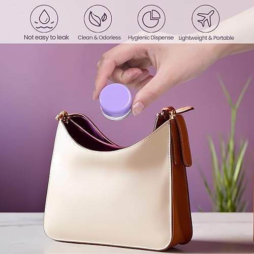 Miniatura 5 de RONRONS 4 tarros cosméticos de crema facial de 0.35 oz0.35 onzas, de plástico, coloridos, sin BPA, a prueba de fugas, recipientes vacíos para sales