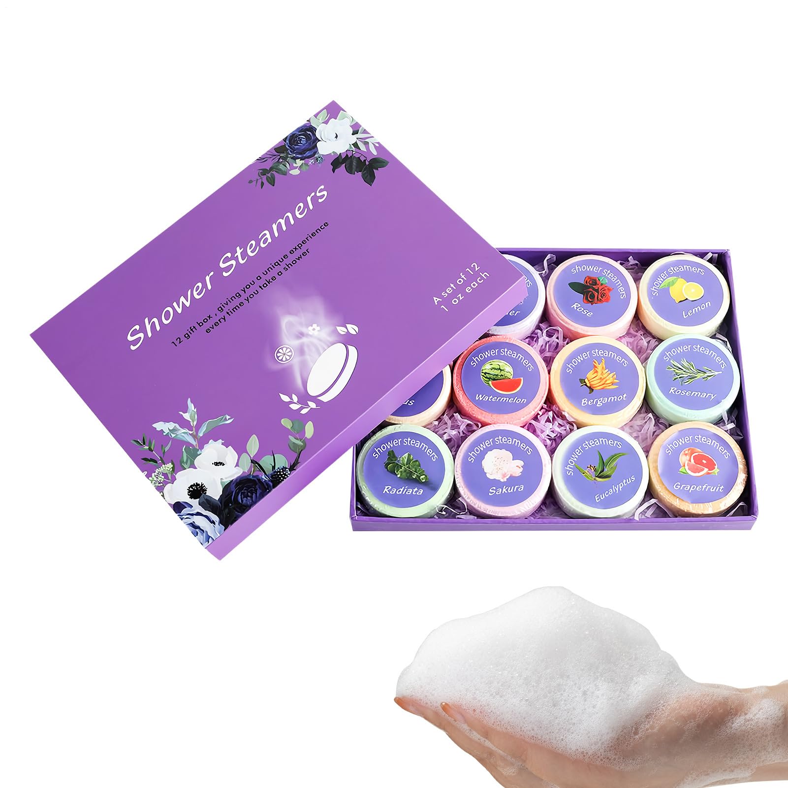 Parowar pod prysznic, aromaterapia, 12 sztuk, 4,8 cm, do domowego spa, prysznica, relaksujący zapach, do użytku w łazience, aromaterapii, wellness, prezent