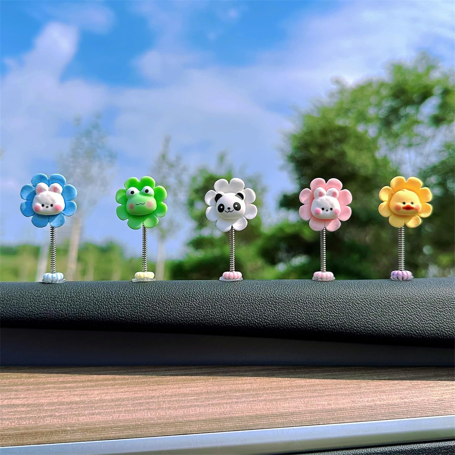 ITUBLE Shaking Duck Flower Bobblehead Car Dashboard