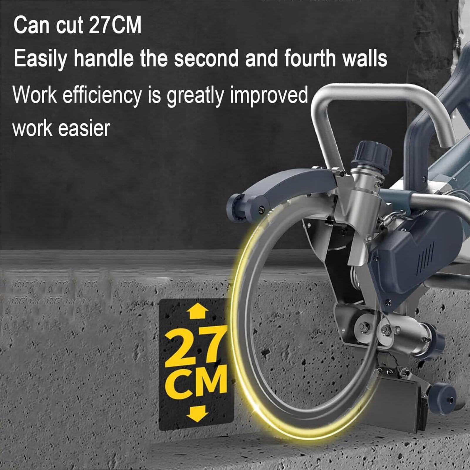 Przecinarka do betonu Cular S z ostrzem, głębokość cięcia 27 cm, elektryczna maszyna do cięcia rowków w granicie i ścianach