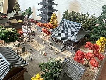 Amazon | 鉄道模型 ジオラマNゲージ お寺 お参り風景 ミニチュア