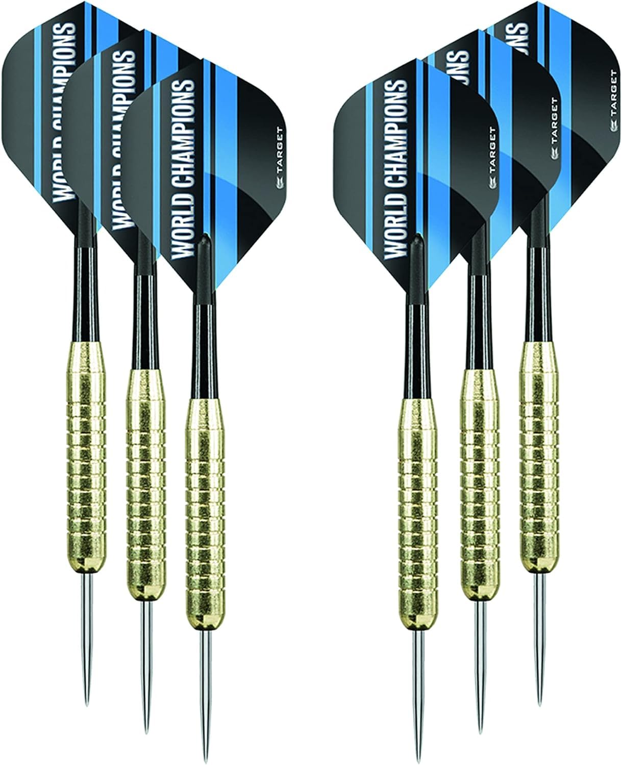 Target Darts Tarcza do darta na mistrzostwach świata w jednym domowym gabinecie z dwoma zestawami rzutek, jasnobrązowa, standardowa
